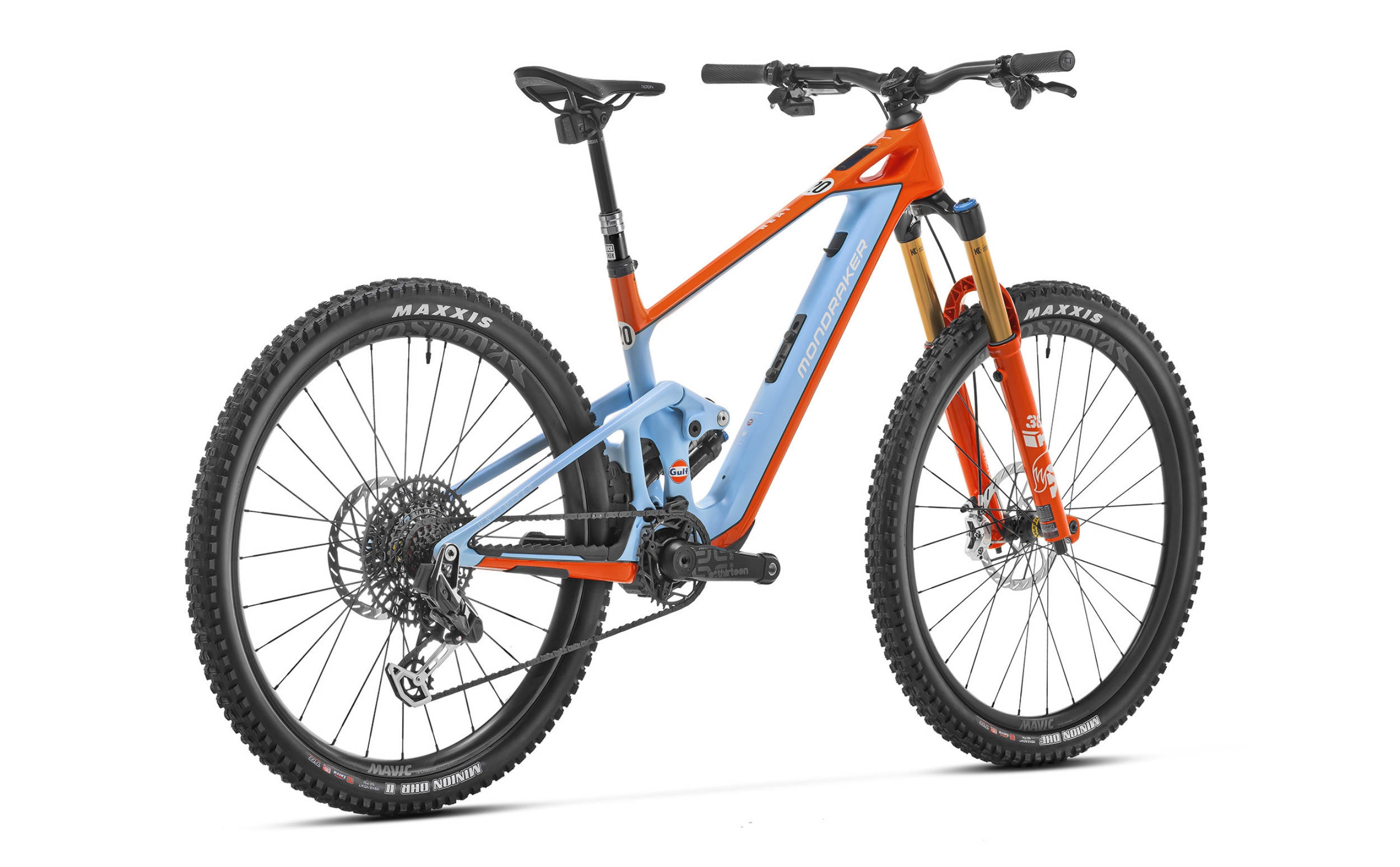 Mondraker NEAT Unlimited Gulf TQ HPR-50 360Wh 2024 Seitenansicht diagonal hinten