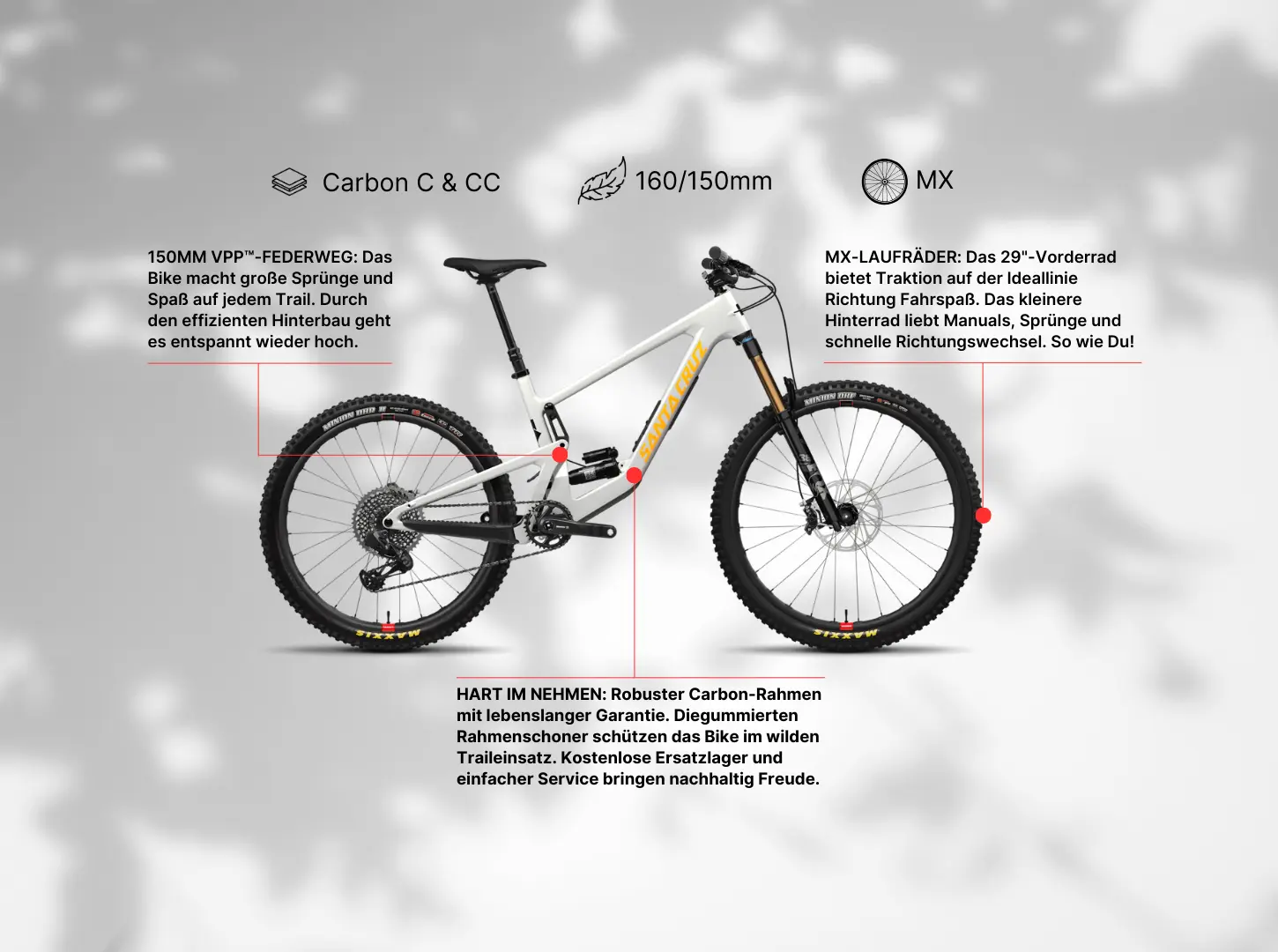 Santa Cruz Bronson 4 Santa Cruz Bronson Produktfoto mit Eigenschaften