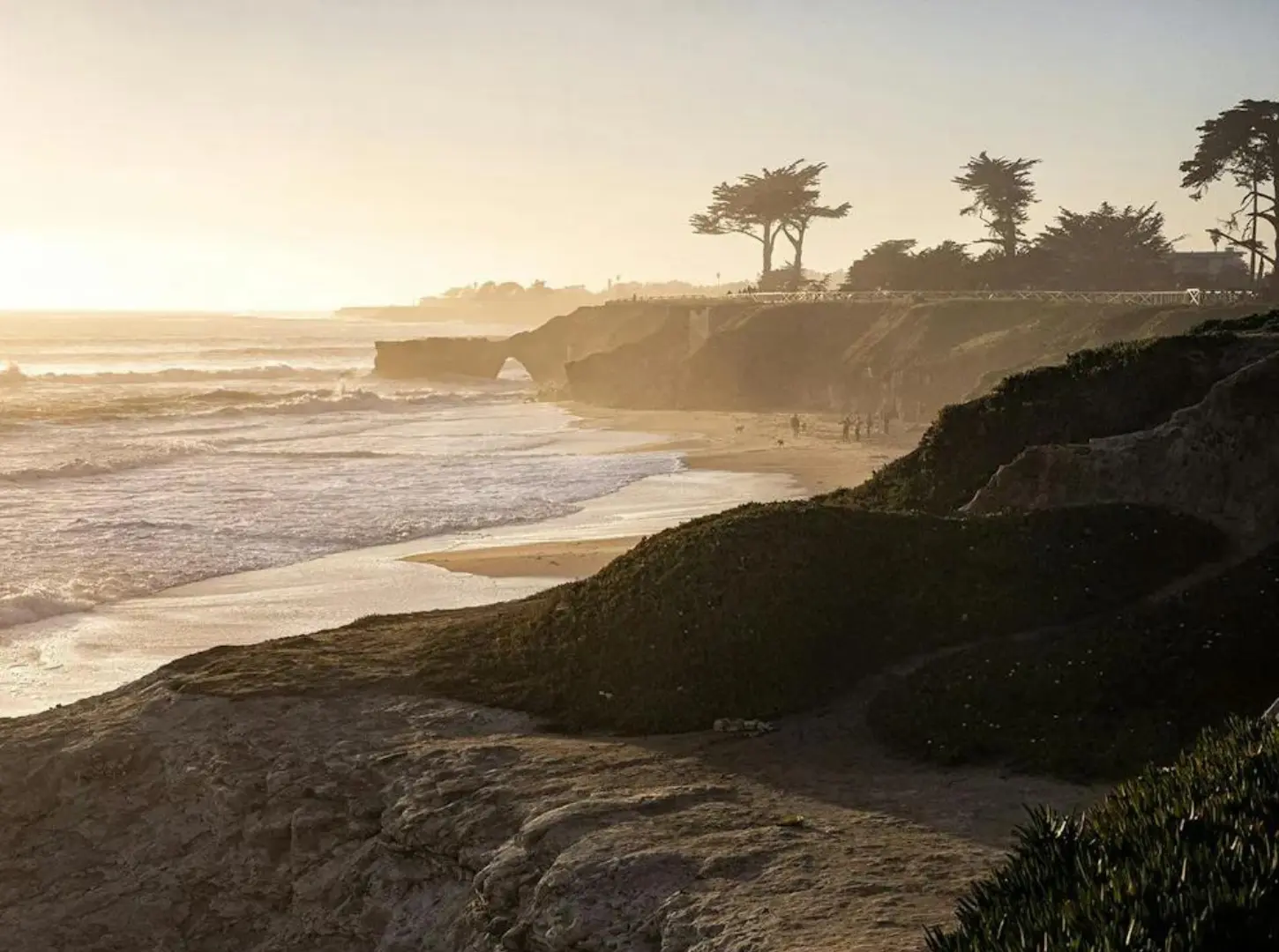 Santa Cruz Kalifornien KĂĽstenfoto Santa Cruz Kalifornien KĂĽste Landschaftsfoto im Sonnenuntergang