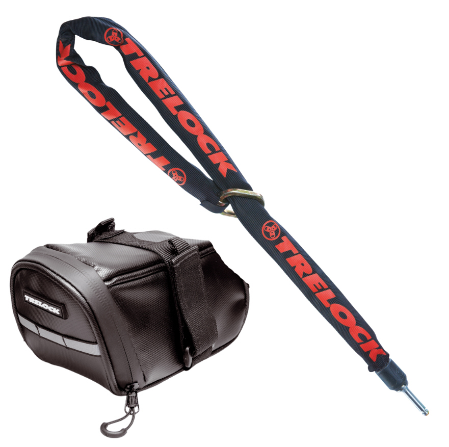 Trelock plug-in chain ZR 355 (150 cm) + saddle bag Trelock plug-in chain ZR 355 (150 cm) + saddle bag