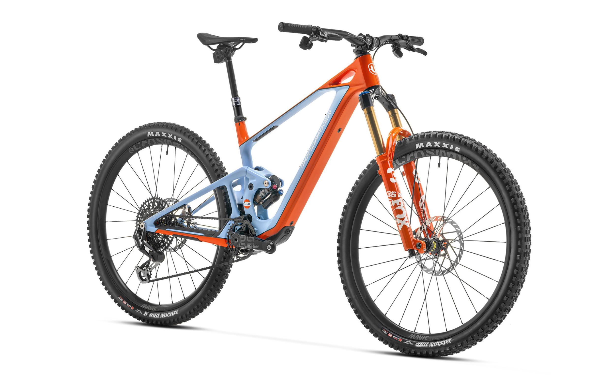 Mondraker NEAT Unlimited Gulf TQ HPR-50 360Wh 2024 Seitenansicht diagonal vorne