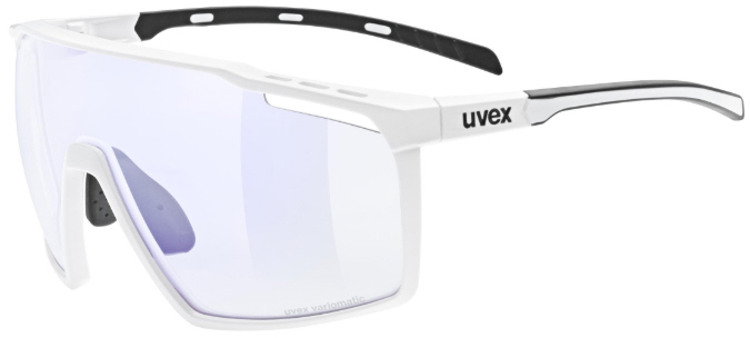 UVEX mtn perform V sports glasses, white matt / litemirror blue  UVEX mtn perform V sports glasses, white matt / litemirror blue