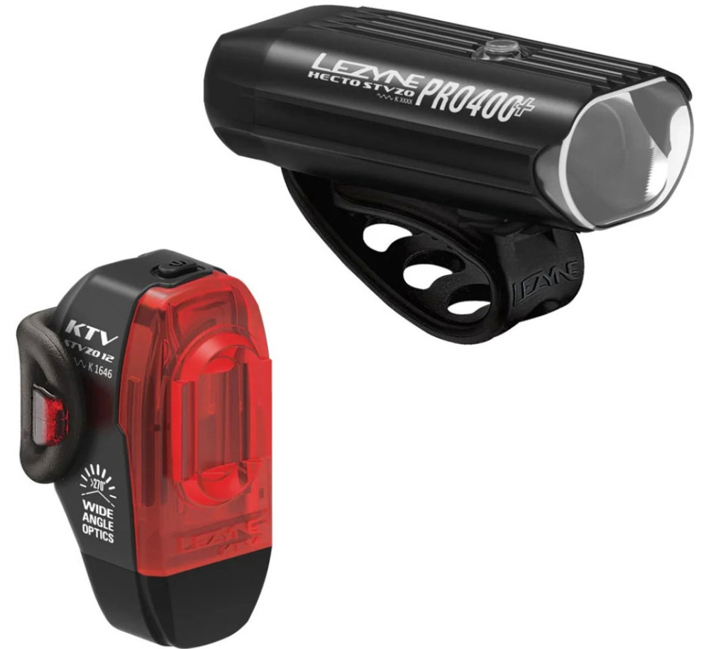 Lezyne Hecto Drive Pro 400+ / KTV Drive StVZO lighting set Lezyne Hecto Drive Pro 400+ / KTV Drive StVZO lighting set